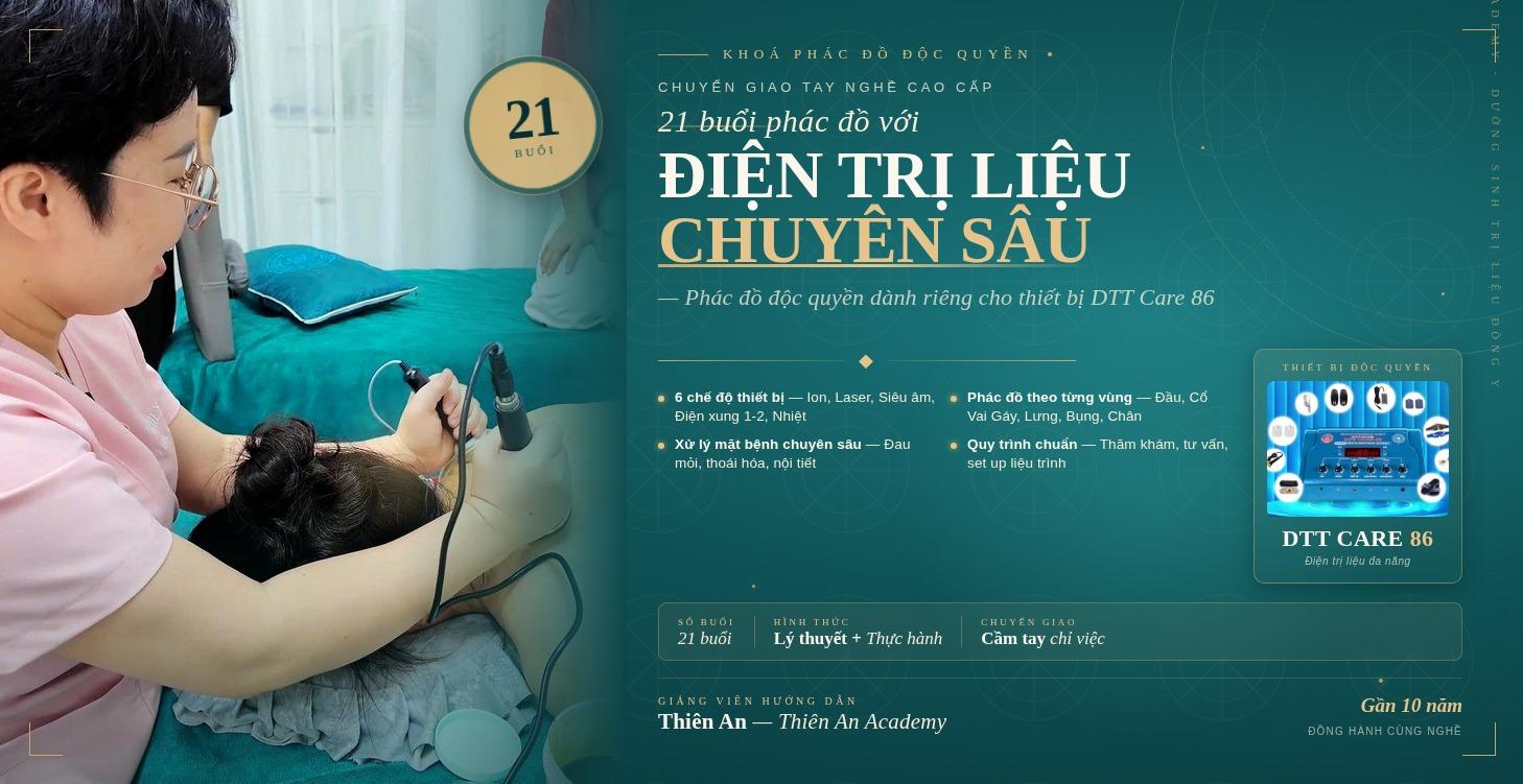 Ảnh bìa 21 phác đồ trị liệu chuyên sâu kết hợp máy DTT Care